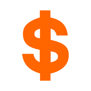 Orange dollar sign